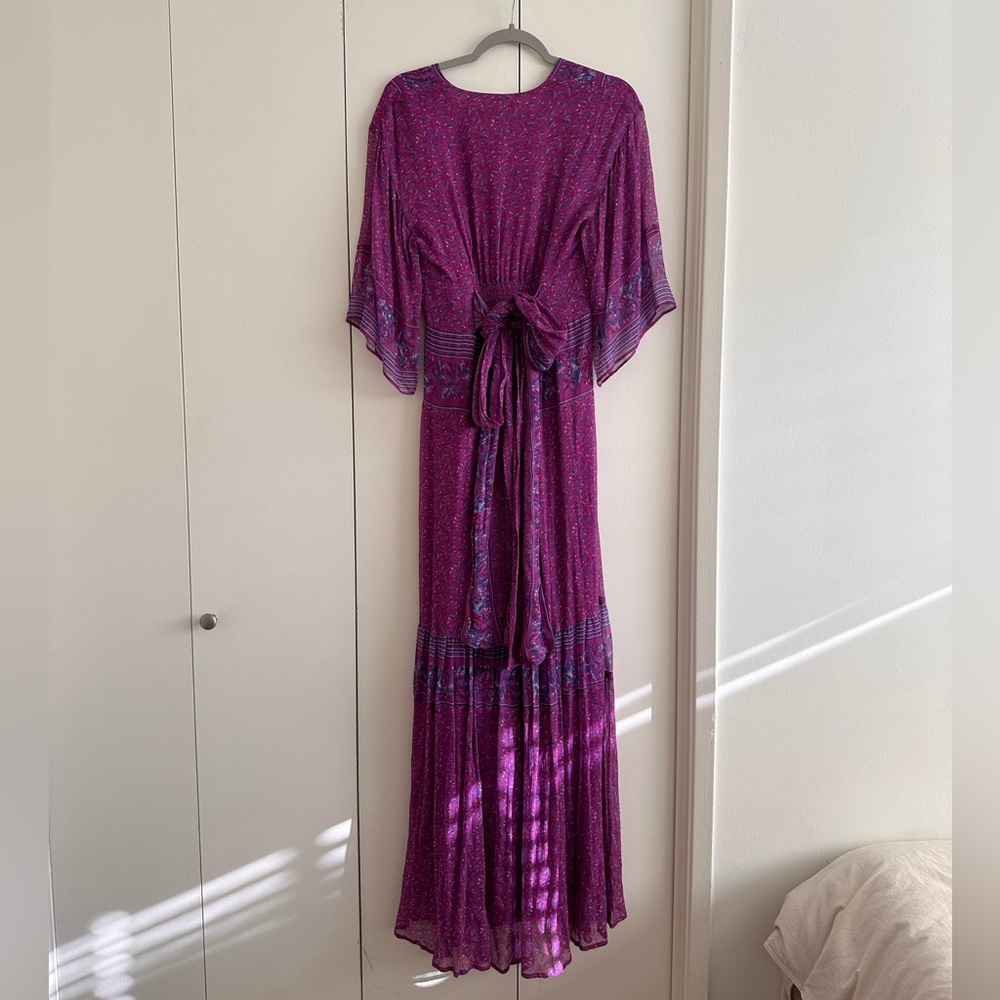 ba&sh Lavender Purple Floral Wrap Maxi Dress - Picture 10 of 10